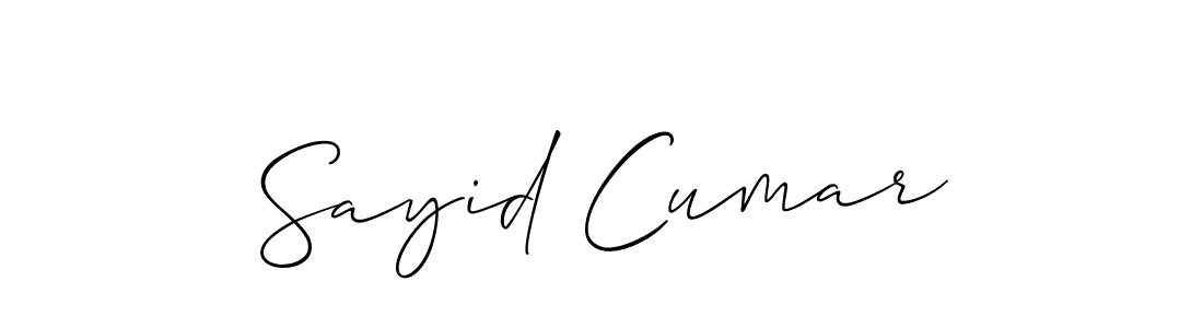 How to make Sayid Cumar name signature. Use Allison_Script style for creating short signs online. This is the latest handwritten sign. Sayid Cumar signature style 2 images and pictures png