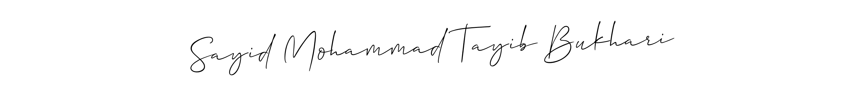 Design your own signature with our free online signature maker. With this signature software, you can create a handwritten (Allison_Script) signature for name Sayid Mohammad Tayib Bukhari. Sayid Mohammad Tayib Bukhari signature style 2 images and pictures png