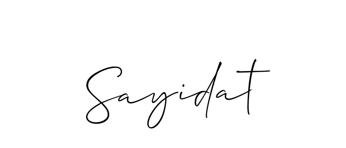 You should practise on your own different ways (Allison_Script) to write your name (Sayidat) in signature. don't let someone else do it for you. Sayidat signature style 2 images and pictures png
