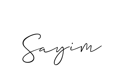 Best and Professional Signature Style for Sayim. Allison_Script Best Signature Style Collection. Sayim signature style 2 images and pictures png