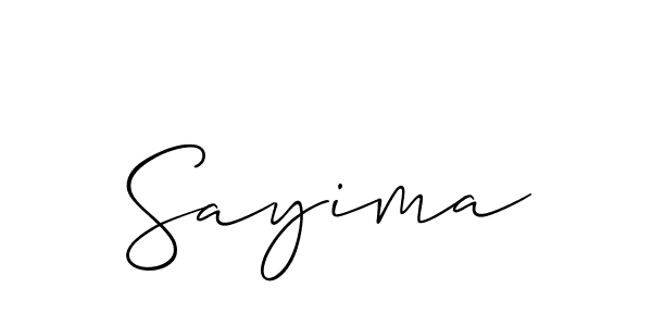 The best way (Allison_Script) to make a short signature is to pick only two or three words in your name. The name Sayima include a total of six letters. For converting this name. Sayima signature style 2 images and pictures png