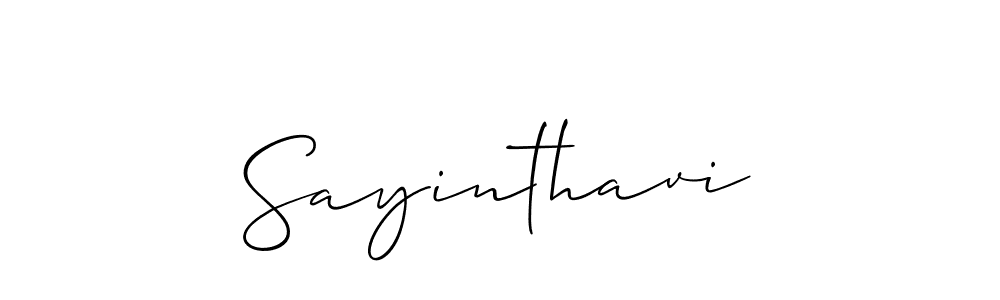 How to make Sayinthavi name signature. Use Allison_Script style for creating short signs online. This is the latest handwritten sign. Sayinthavi signature style 2 images and pictures png