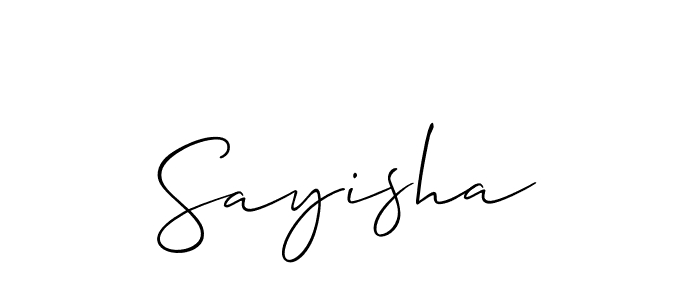 if you are searching for the best signature style for your name Sayisha. so please give up your signature search. here we have designed multiple signature styles  using Allison_Script. Sayisha signature style 2 images and pictures png