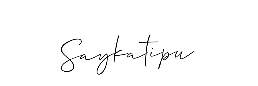 You can use this online signature creator to create a handwritten signature for the name Saykatipu. This is the best online autograph maker. Saykatipu signature style 2 images and pictures png