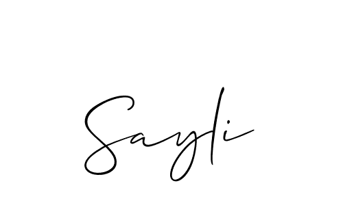 Allison_Script is a professional signature style that is perfect for those who want to add a touch of class to their signature. It is also a great choice for those who want to make their signature more unique. Get Sayli name to fancy signature for free. Sayli signature style 2 images and pictures png