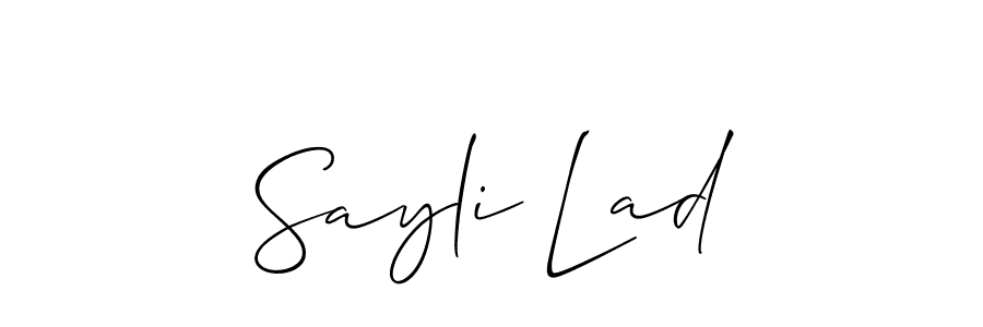 Also we have Sayli Lad name is the best signature style. Create professional handwritten signature collection using Allison_Script autograph style. Sayli Lad signature style 2 images and pictures png