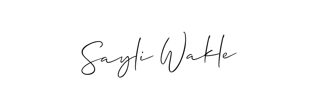 How to make Sayli Wakle signature? Allison_Script is a professional autograph style. Create handwritten signature for Sayli Wakle name. Sayli Wakle signature style 2 images and pictures png