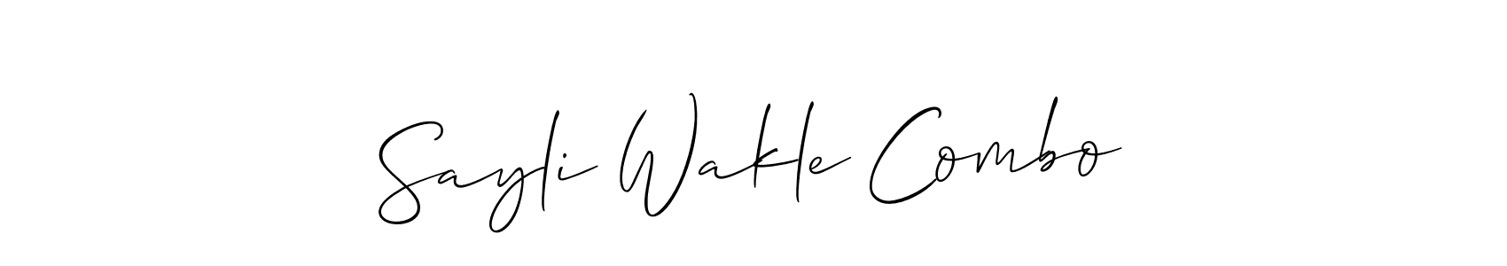 Create a beautiful signature design for name Sayli Wakle Combo. With this signature (Allison_Script) fonts, you can make a handwritten signature for free. Sayli Wakle Combo signature style 2 images and pictures png