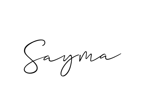 How to make Sayma name signature. Use Allison_Script style for creating short signs online. This is the latest handwritten sign. Sayma signature style 2 images and pictures png