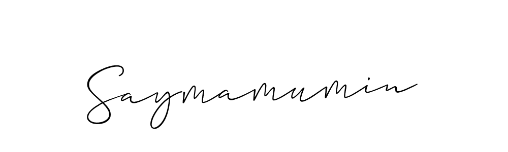 Create a beautiful signature design for name Saymamumin. With this signature (Allison_Script) fonts, you can make a handwritten signature for free. Saymamumin signature style 2 images and pictures png