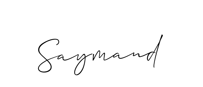 It looks lik you need a new signature style for name Saymand. Design unique handwritten (Allison_Script) signature with our free signature maker in just a few clicks. Saymand signature style 2 images and pictures png