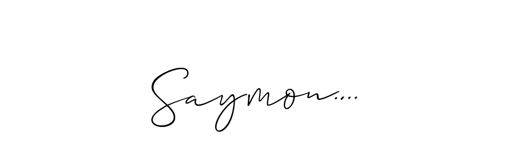 It looks lik you need a new signature style for name Saymon….. Design unique handwritten (Allison_Script) signature with our free signature maker in just a few clicks. Saymon…. signature style 2 images and pictures png