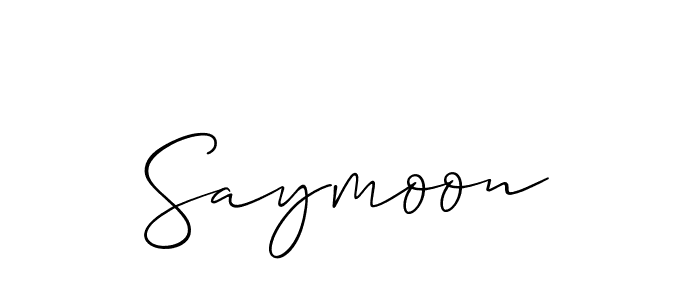 Check out images of Autograph of Saymoon name. Actor Saymoon Signature Style. Allison_Script is a professional sign style online. Saymoon signature style 2 images and pictures png