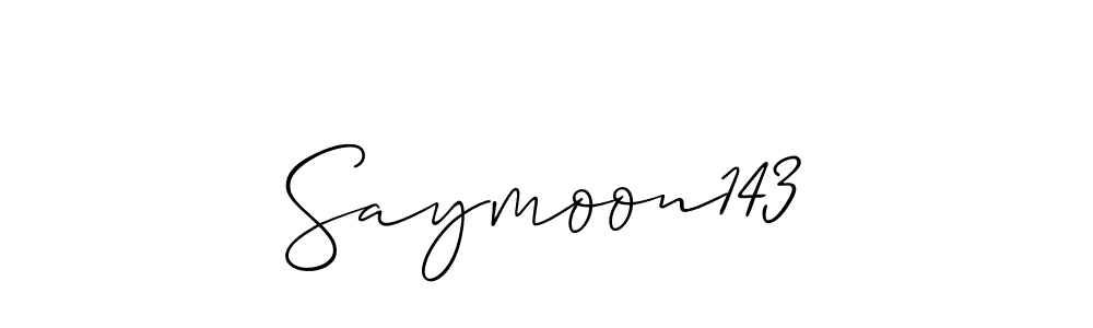 Saymoon143 stylish signature style. Best Handwritten Sign (Allison_Script) for my name. Handwritten Signature Collection Ideas for my name Saymoon143. Saymoon143 signature style 2 images and pictures png