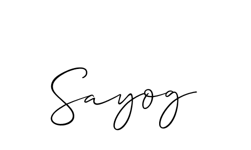 Sayog stylish signature style. Best Handwritten Sign (Allison_Script) for my name. Handwritten Signature Collection Ideas for my name Sayog. Sayog signature style 2 images and pictures png