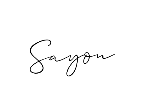 Also we have Sayon name is the best signature style. Create professional handwritten signature collection using Allison_Script autograph style. Sayon signature style 2 images and pictures png