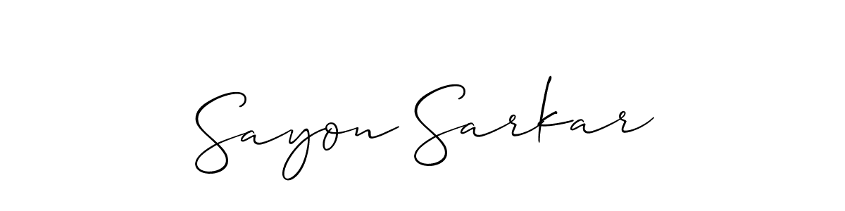 if you are searching for the best signature style for your name Sayon Sarkar. so please give up your signature search. here we have designed multiple signature styles  using Allison_Script. Sayon Sarkar signature style 2 images and pictures png