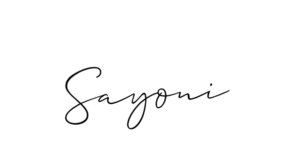 Also we have Sayoni name is the best signature style. Create professional handwritten signature collection using Allison_Script autograph style. Sayoni signature style 2 images and pictures png