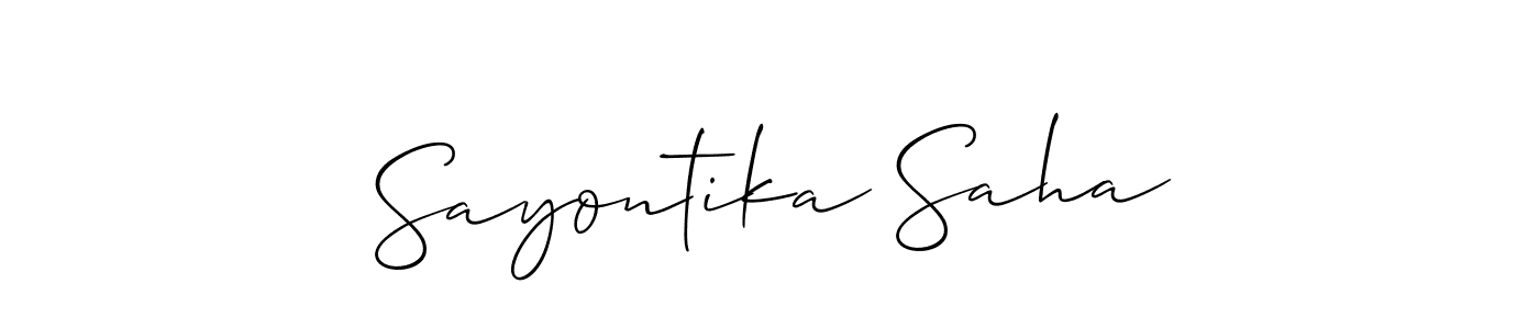 You can use this online signature creator to create a handwritten signature for the name Sayontika Saha. This is the best online autograph maker. Sayontika Saha signature style 2 images and pictures png