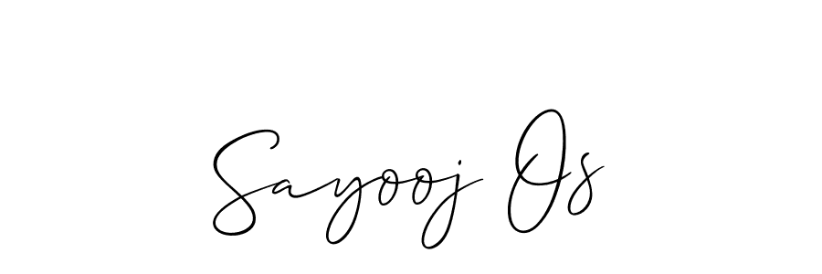 Make a beautiful signature design for name Sayooj Os. With this signature (Allison_Script) style, you can create a handwritten signature for free. Sayooj Os signature style 2 images and pictures png