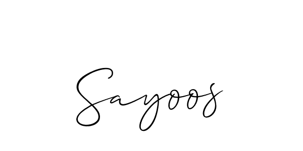 How to Draw Sayoos signature style? Allison_Script is a latest design signature styles for name Sayoos. Sayoos signature style 2 images and pictures png