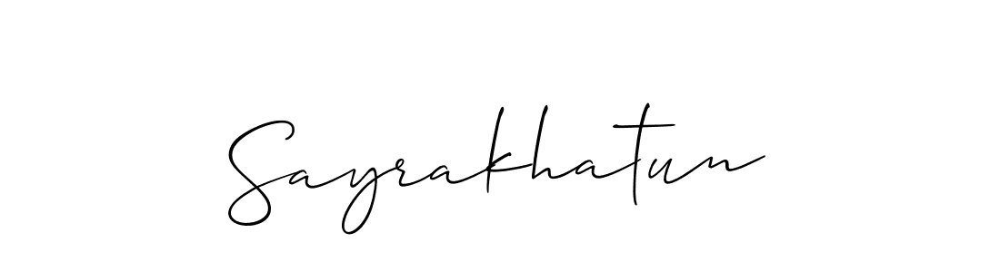 This is the best signature style for the Sayrakhatun name. Also you like these signature font (Allison_Script). Mix name signature. Sayrakhatun signature style 2 images and pictures png