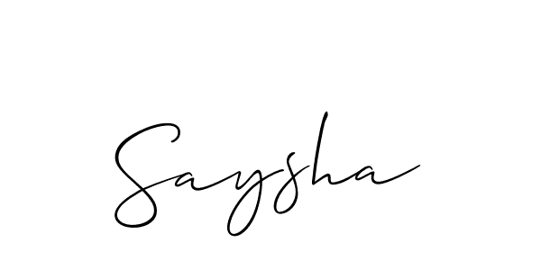 Similarly Allison_Script is the best handwritten signature design. Signature creator online .You can use it as an online autograph creator for name Saysha. Saysha signature style 2 images and pictures png