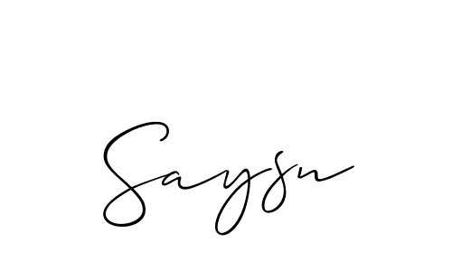Best and Professional Signature Style for Saysn. Allison_Script Best Signature Style Collection. Saysn signature style 2 images and pictures png