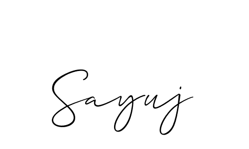 How to make Sayuj signature? Allison_Script is a professional autograph style. Create handwritten signature for Sayuj name. Sayuj signature style 2 images and pictures png