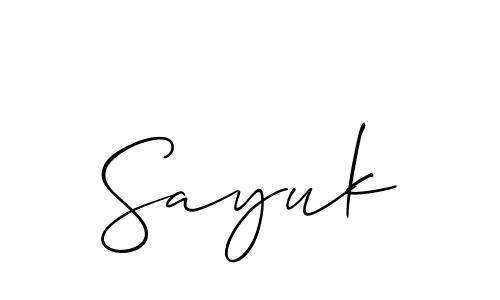 Best and Professional Signature Style for Sayuk. Allison_Script Best Signature Style Collection. Sayuk signature style 2 images and pictures png