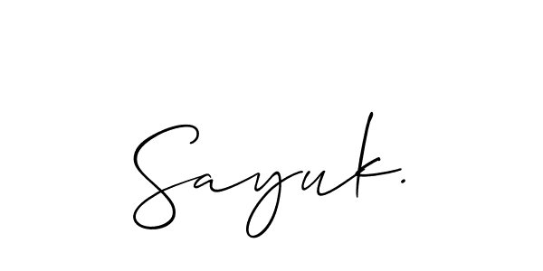 Similarly Allison_Script is the best handwritten signature design. Signature creator online .You can use it as an online autograph creator for name Sayuk.. Sayuk. signature style 2 images and pictures png