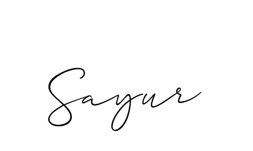 Also You can easily find your signature by using the search form. We will create Sayur name handwritten signature images for you free of cost using Allison_Script sign style. Sayur signature style 2 images and pictures png