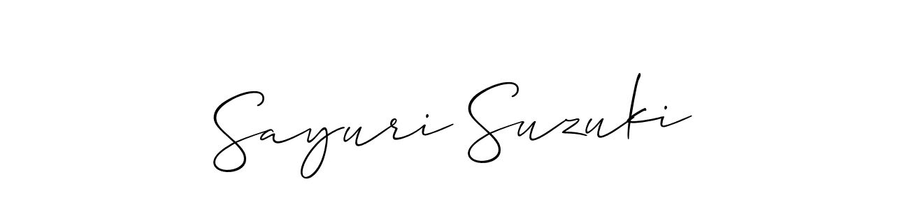 Also we have Sayuri Suzuki name is the best signature style. Create professional handwritten signature collection using Allison_Script autograph style. Sayuri Suzuki signature style 2 images and pictures png