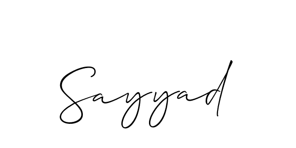 Also we have Sayyad name is the best signature style. Create professional handwritten signature collection using Allison_Script autograph style. Sayyad signature style 2 images and pictures png