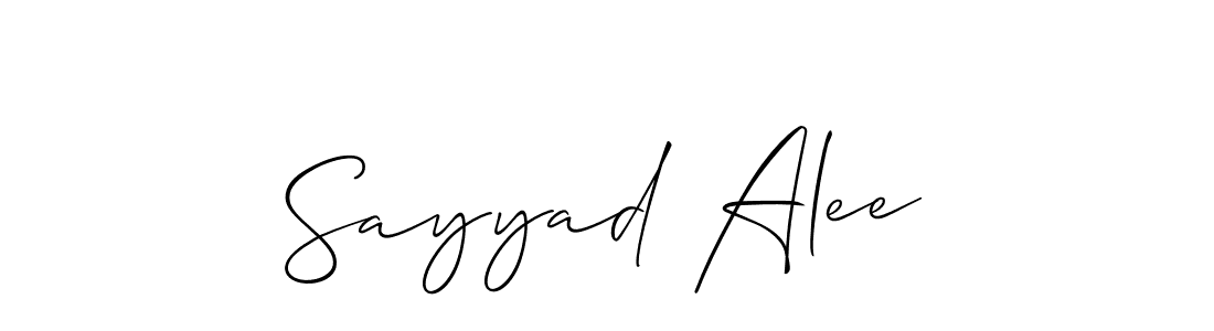 Also You can easily find your signature by using the search form. We will create Sayyad Alee name handwritten signature images for you free of cost using Allison_Script sign style. Sayyad Alee signature style 2 images and pictures png