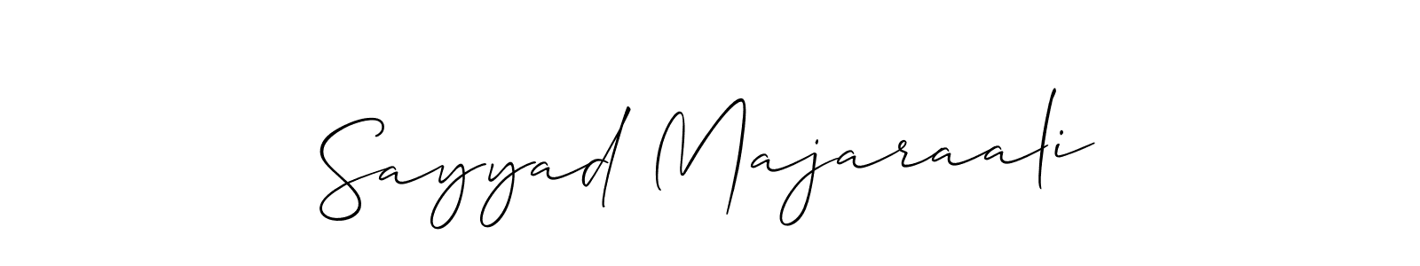 Use a signature maker to create a handwritten signature online. With this signature software, you can design (Allison_Script) your own signature for name Sayyad Majaraali. Sayyad Majaraali signature style 2 images and pictures png