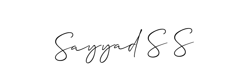 Also we have Sayyad S S name is the best signature style. Create professional handwritten signature collection using Allison_Script autograph style. Sayyad S S signature style 2 images and pictures png
