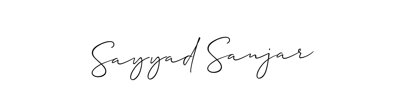 How to Draw Sayyad Sanjar signature style? Allison_Script is a latest design signature styles for name Sayyad Sanjar. Sayyad Sanjar signature style 2 images and pictures png