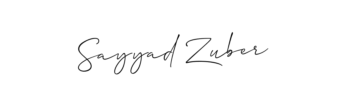 How to Draw Sayyad Zuber signature style? Allison_Script is a latest design signature styles for name Sayyad Zuber. Sayyad Zuber signature style 2 images and pictures png