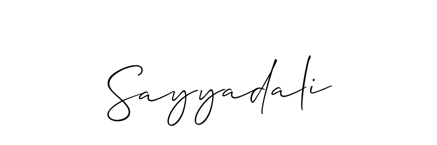 Design your own signature with our free online signature maker. With this signature software, you can create a handwritten (Allison_Script) signature for name Sayyadali. Sayyadali signature style 2 images and pictures png