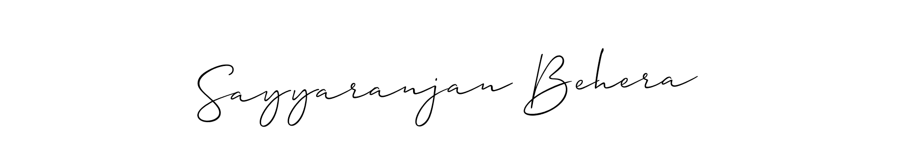 You should practise on your own different ways (Allison_Script) to write your name (Sayyaranjan Behera) in signature. don't let someone else do it for you. Sayyaranjan Behera signature style 2 images and pictures png