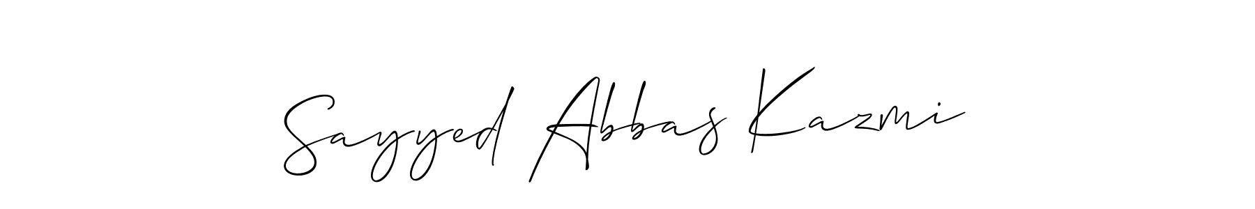 Sayyed Abbas Kazmi stylish signature style. Best Handwritten Sign (Allison_Script) for my name. Handwritten Signature Collection Ideas for my name Sayyed Abbas Kazmi. Sayyed Abbas Kazmi signature style 2 images and pictures png