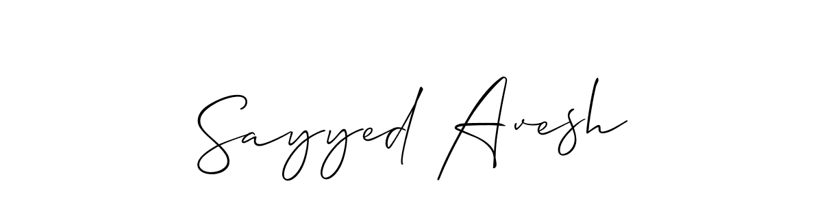 It looks lik you need a new signature style for name Sayyed Avesh. Design unique handwritten (Allison_Script) signature with our free signature maker in just a few clicks. Sayyed Avesh signature style 2 images and pictures png