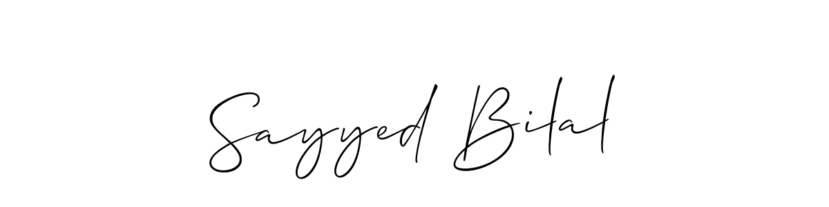 Sayyed Bilal stylish signature style. Best Handwritten Sign (Allison_Script) for my name. Handwritten Signature Collection Ideas for my name Sayyed Bilal. Sayyed Bilal signature style 2 images and pictures png