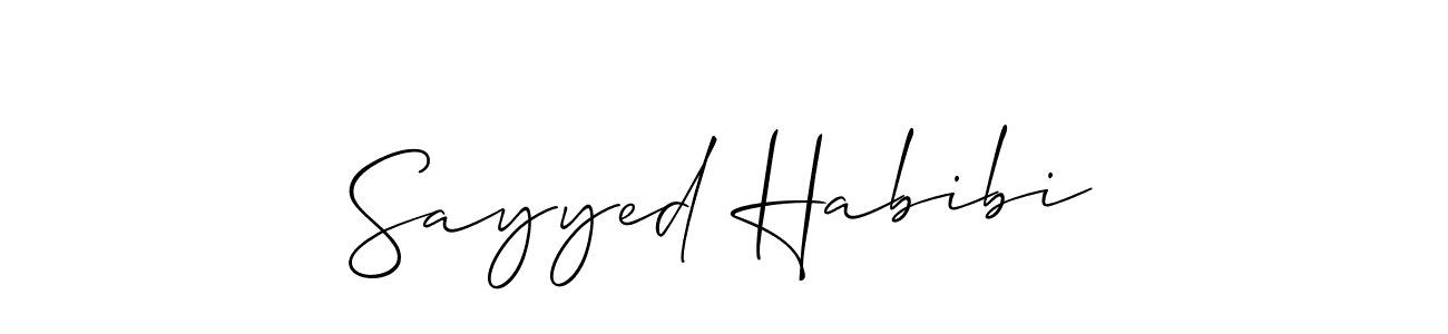 Make a beautiful signature design for name Sayyed Habibi. With this signature (Allison_Script) style, you can create a handwritten signature for free. Sayyed Habibi signature style 2 images and pictures png