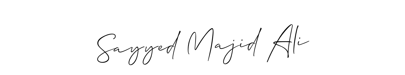 You should practise on your own different ways (Allison_Script) to write your name (Sayyed Majid Ali) in signature. don't let someone else do it for you. Sayyed Majid Ali signature style 2 images and pictures png
