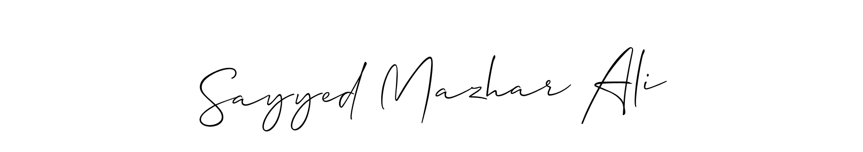 You can use this online signature creator to create a handwritten signature for the name Sayyed Mazhar Ali. This is the best online autograph maker. Sayyed Mazhar Ali signature style 2 images and pictures png