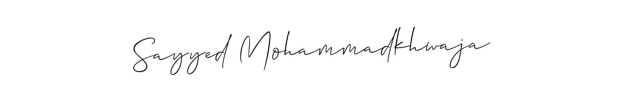 Sayyed Mohammadkhwaja stylish signature style. Best Handwritten Sign (Allison_Script) for my name. Handwritten Signature Collection Ideas for my name Sayyed Mohammadkhwaja. Sayyed Mohammadkhwaja signature style 2 images and pictures png