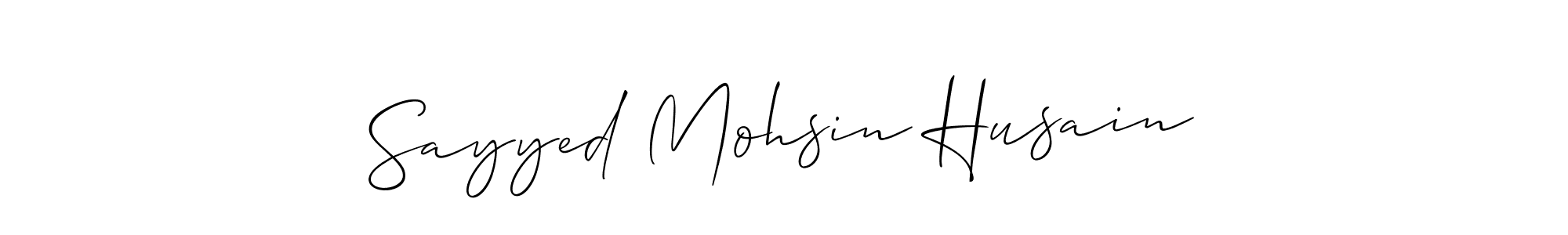 Check out images of Autograph of Sayyed Mohsin Husain name. Actor Sayyed Mohsin Husain Signature Style. Allison_Script is a professional sign style online. Sayyed Mohsin Husain signature style 2 images and pictures png