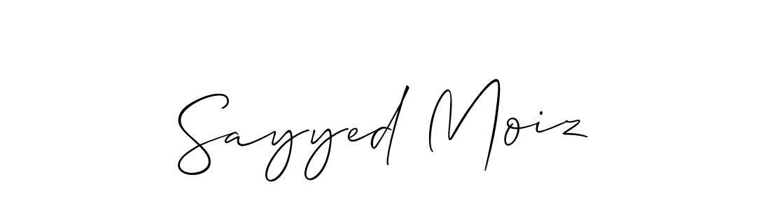 Design your own signature with our free online signature maker. With this signature software, you can create a handwritten (Allison_Script) signature for name Sayyed Moiz. Sayyed Moiz signature style 2 images and pictures png